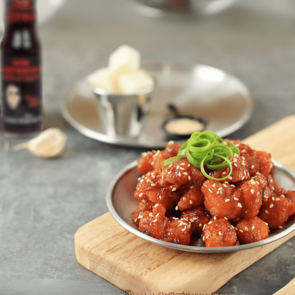 chicken stir fried with keto sweet black soy sauce